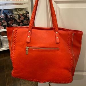 Orange tote bag